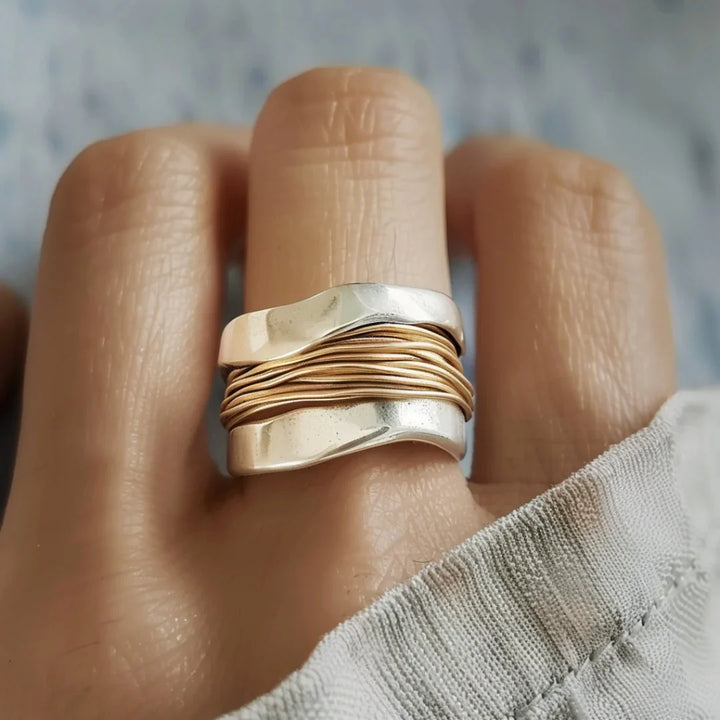 Silvergold Tether Ring | Mixed Gold