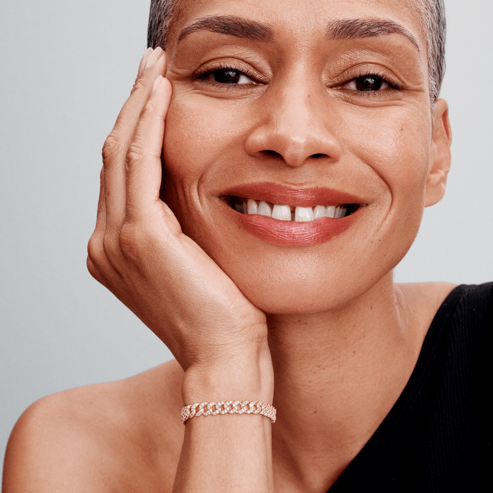 Pave Cuban Bracelet | Gold