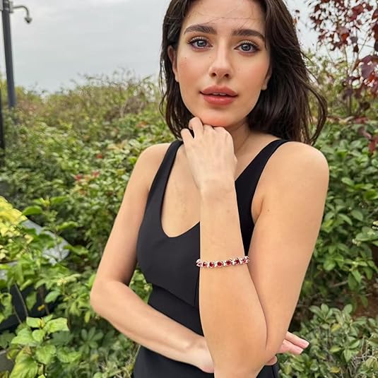 Ruby Vine Tennis Bracelet | White Gold