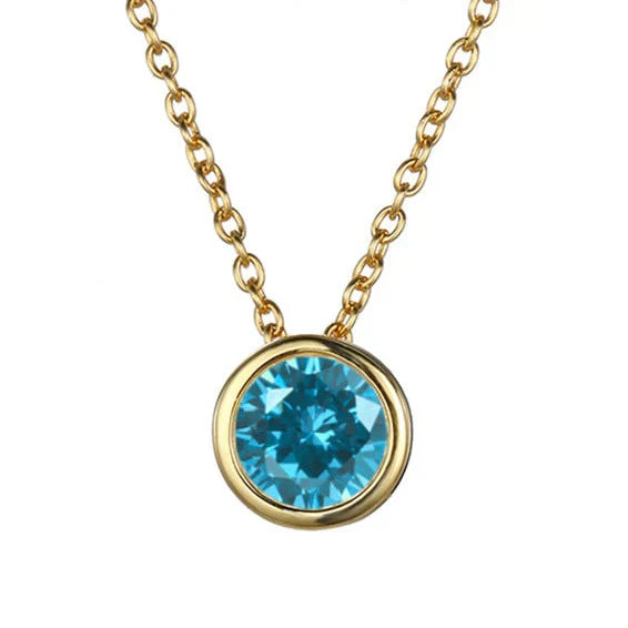 Lunaria Gemmara Birthstone Necklace | Gold