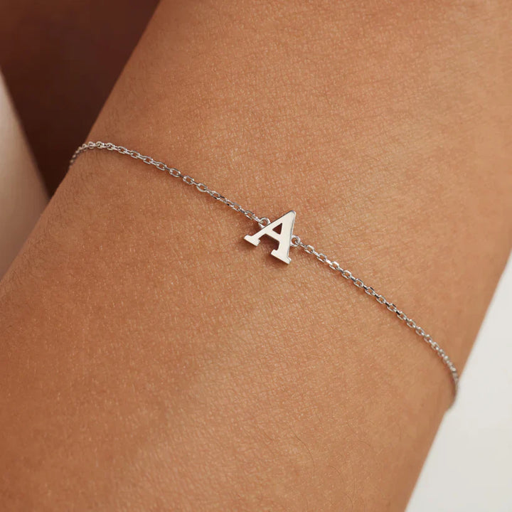 Vita Signa Initial Bracelet | White Gold