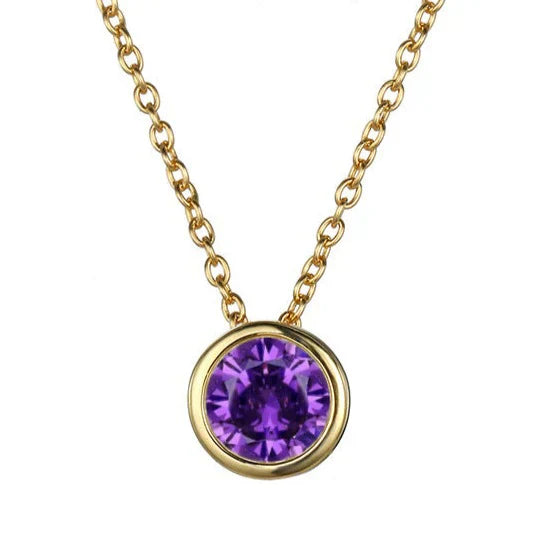 Lunaria Gemmara Birthstone Necklace | Gold