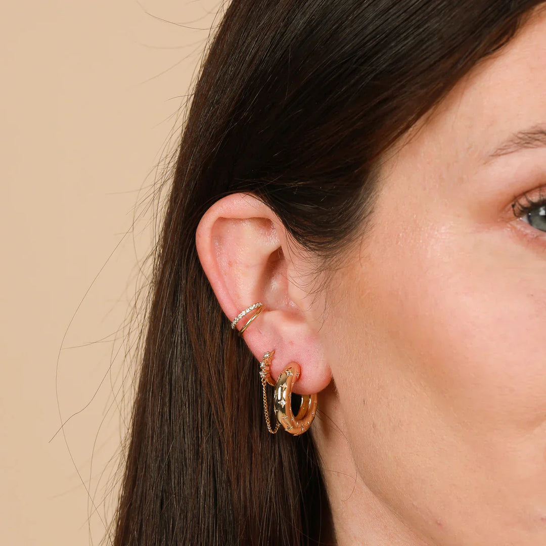 Cosmic Hoop Earrings | Gold