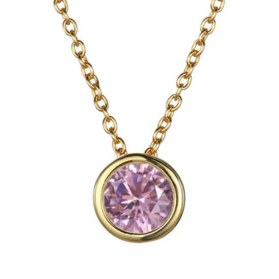 Lunaria Gemmara Birthstone Necklace | Gold