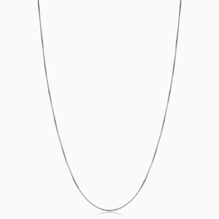 Bodega Box Necklace - White Gold