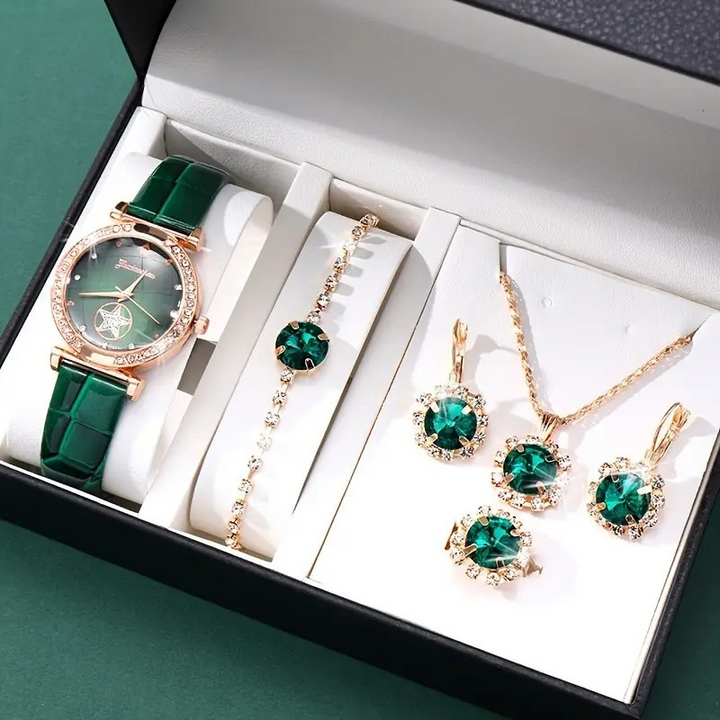 Verdantra Timecourt Jewelry Set | Gold
