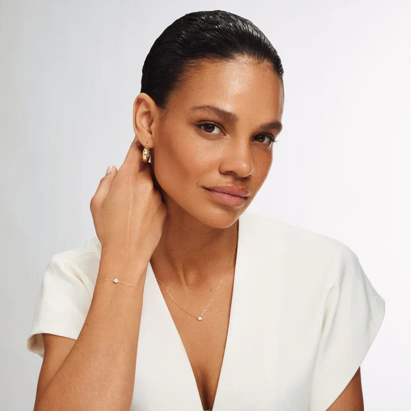 Cléa Moissanite Stone Bracelet | Gold