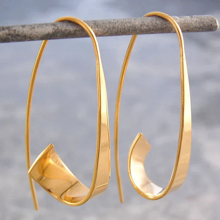 Vintage Spiral Earrings | Gold