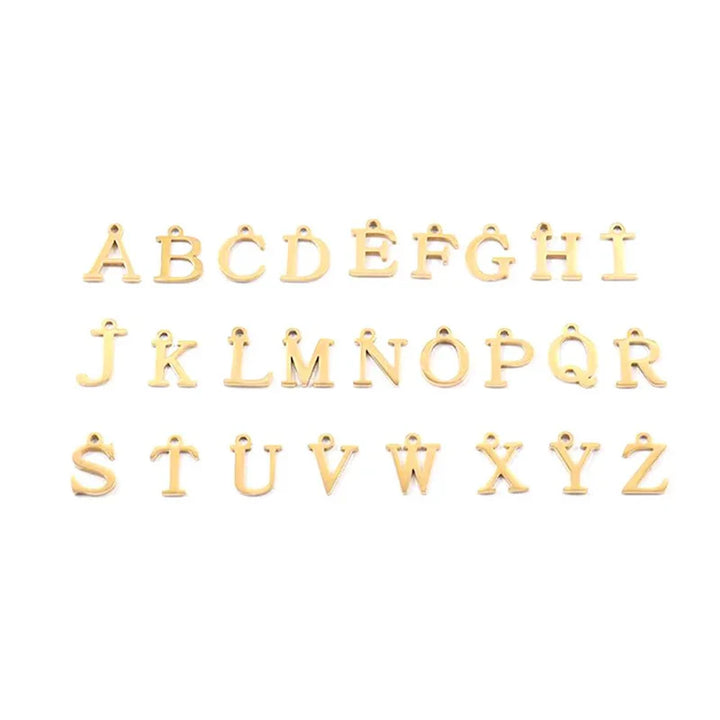 Paperclip Chain Initial & Circle Lock Necklace | Gold