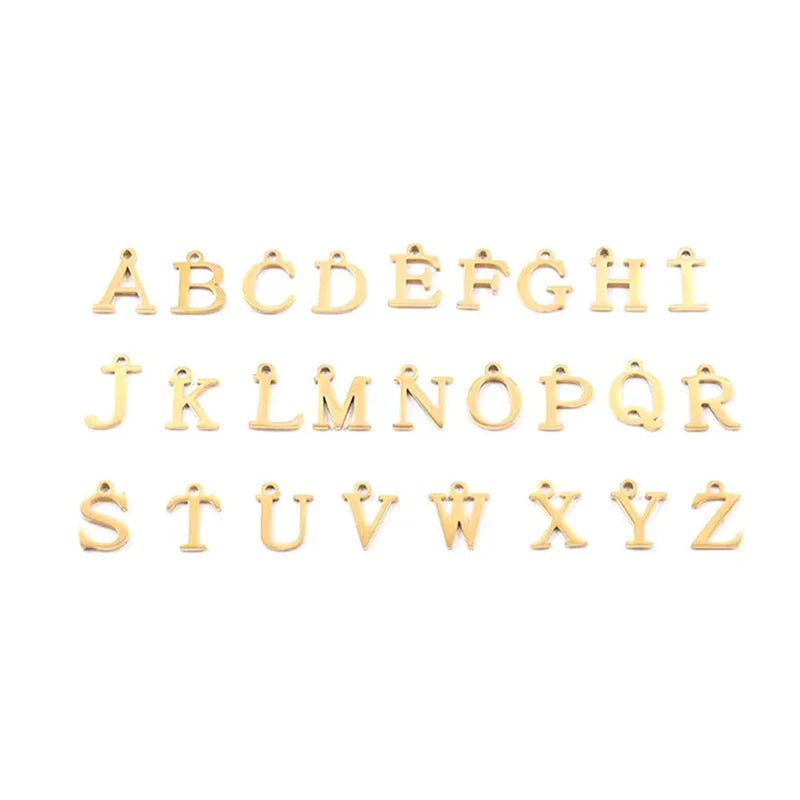 Paperclip Chain Initial & Circle Lock Necklace | White Gold